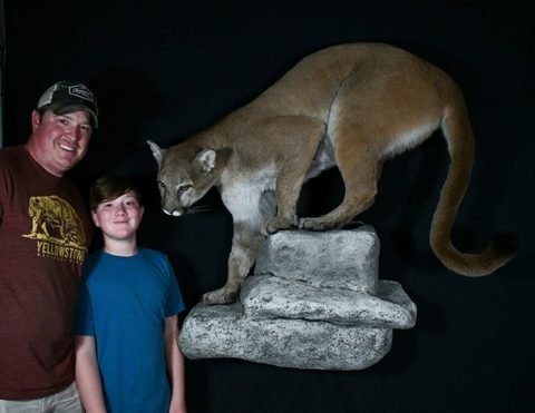 Customer with their finished mount from Jason's Taxidermy