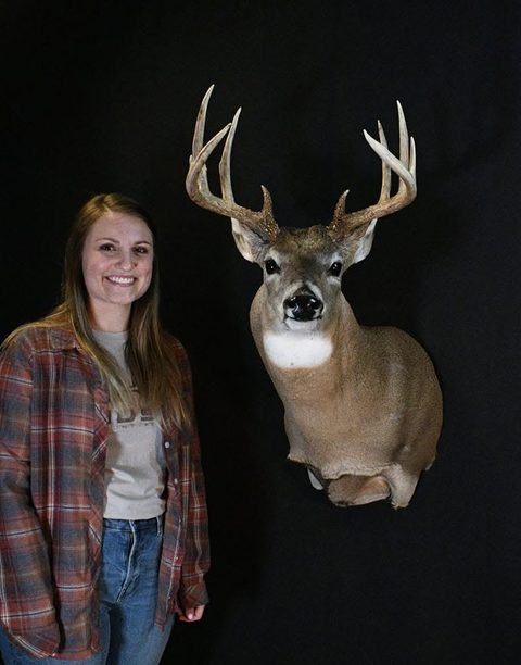 Customer with their finished mount from Jason's Taxidermy