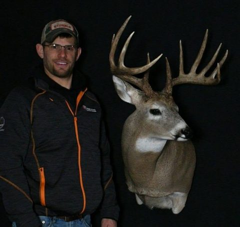 Customer with their finished mount from Jason's Taxidermy