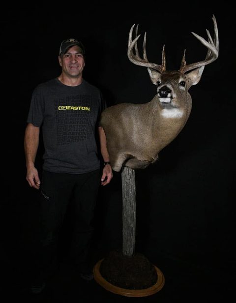 Customer with their finished mount from Jason's Taxidermy
