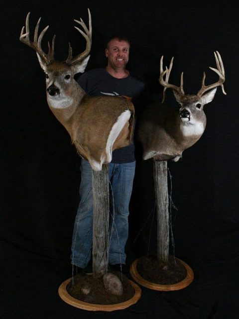 Customer with their finished mount from Jason's Taxidermy