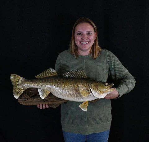 Customer with their finished mount from Jason's Taxidermy