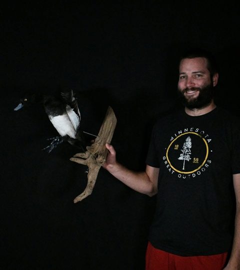 Customer with their finished mount from Jason's Taxidermy