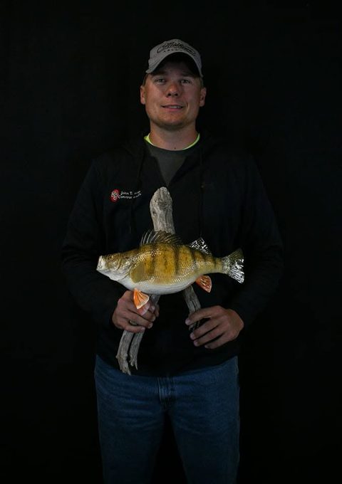 Customer with their finished mount from Jason's Taxidermy