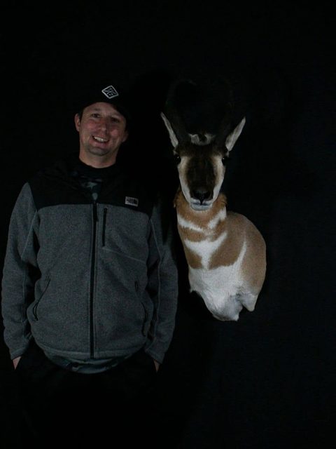 Customer with their finished mount from Jason's Taxidermy