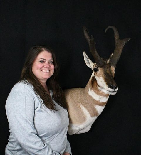 Customer with their finished mount from Jason's Taxidermy