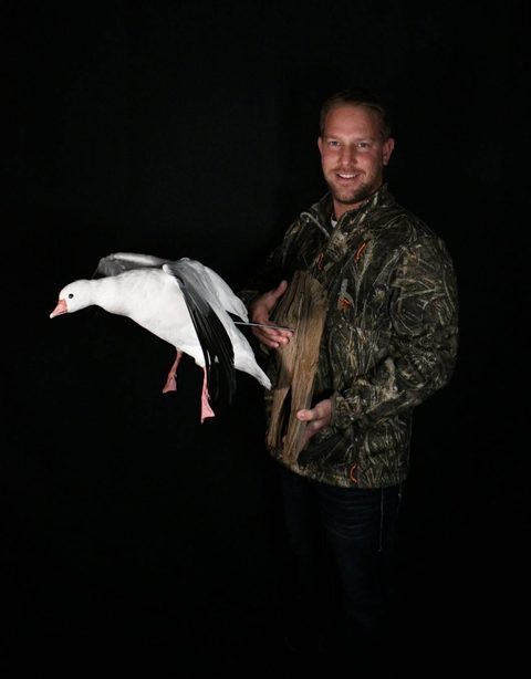 Customer with their finished mount from Jason's Taxidermy